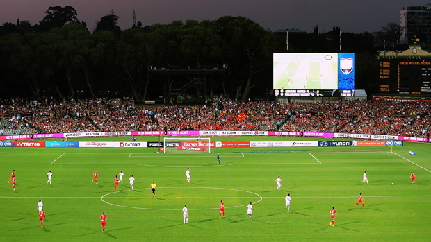 A view of Adelaide Oval from the round 2 clash between Adelaide United and Melbourne Victory.