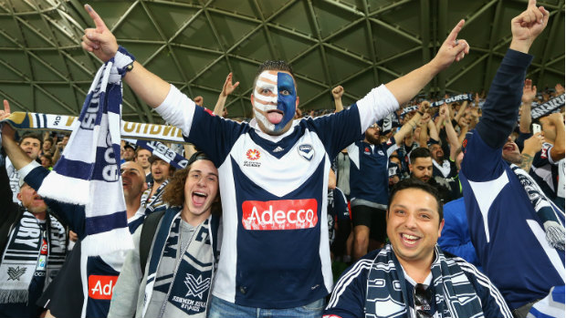 Melbourne Victory fans at AAMI Park for the Hyundai A-League Grand Final.